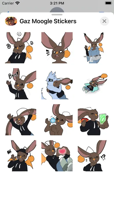 Captures d'écran de Gaz Moogle Stickers