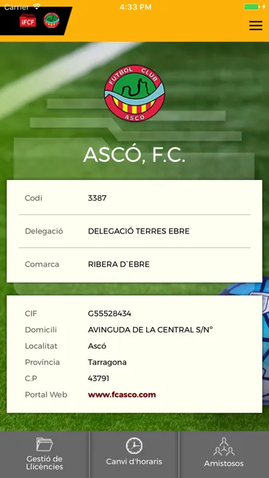 Intranet Clubs Screenshots
