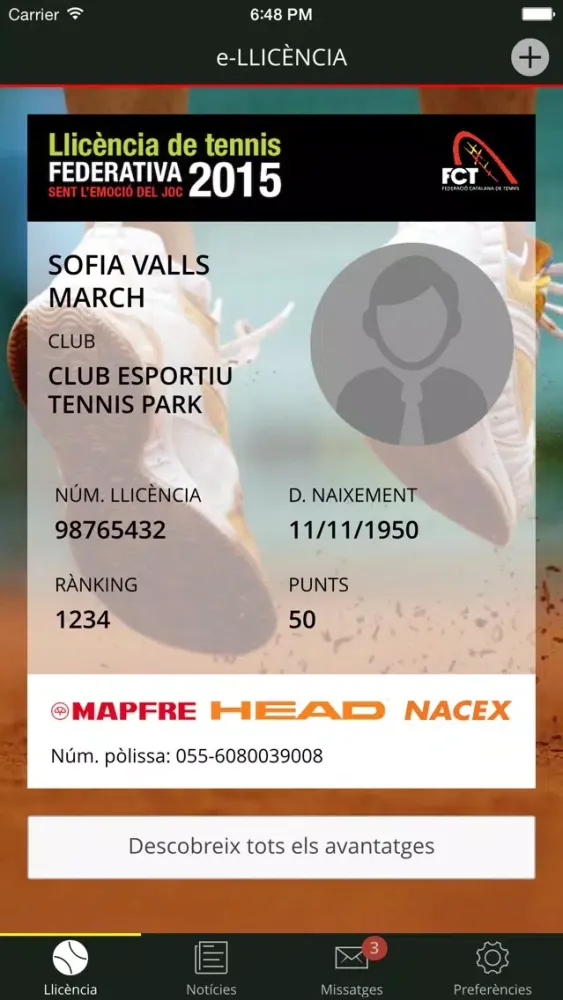 Capturas de pantalla de Federació Catalana de Tennis