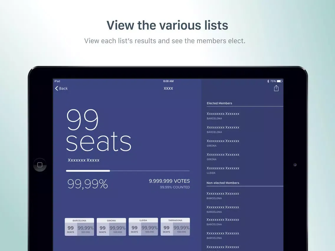Elections 21D iPad  Ekran Görüntüleri