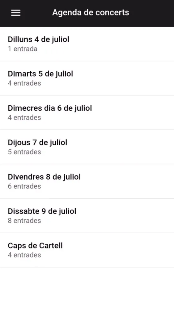 Captures d'écran de Mostra Jazz Tortosa