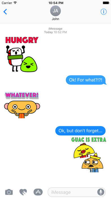 Captures d'écran de Food Dudes! Stickers!