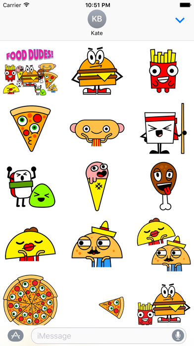 Captures d'écran de Food Dudes! Stickers!