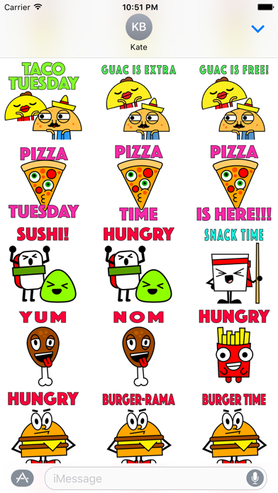 Captures d'écran de Food Dudes! Stickers!