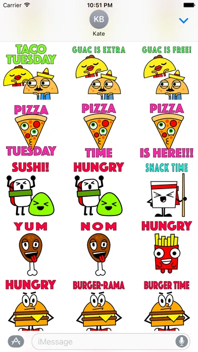 ภาพหน้าจอของ Food Dudes! Stickers!