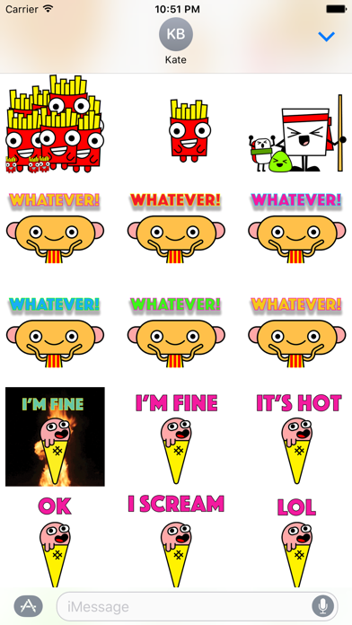 Captures d'écran de Food Dudes! Stickers!