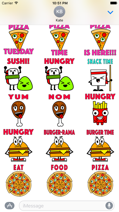 Captures d'écran de Food Dudes! Stickers!