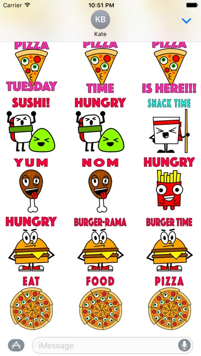 ภาพหน้าจอของ Food Dudes! Stickers!
