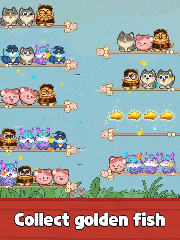 Color Cat Sort: Cute Cat Game iPad  Screenshots