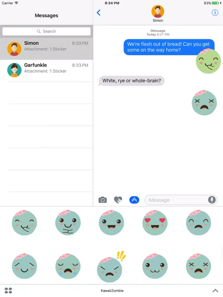 Скриншоты Kawaii Zombie Animated iPad 