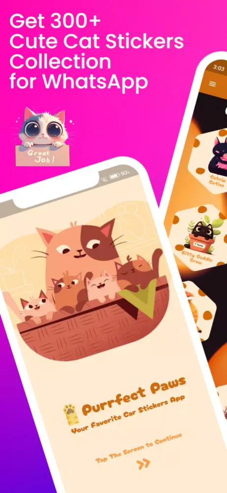 Ảnh chụp màn hình của Cat Stickers for WhatsApp