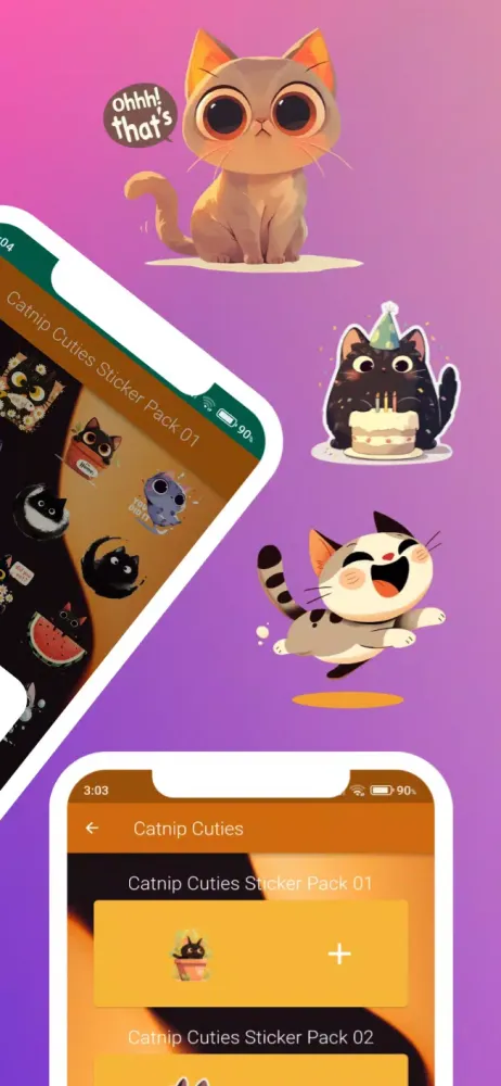 Ảnh chụp màn hình của Cat Stickers for WhatsApp