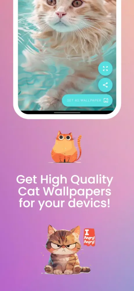 Ảnh chụp màn hình của Cat Stickers for WhatsApp