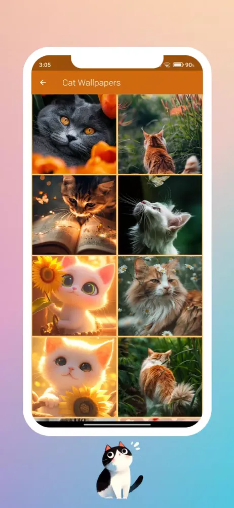 Ảnh chụp màn hình của Cat Stickers for WhatsApp