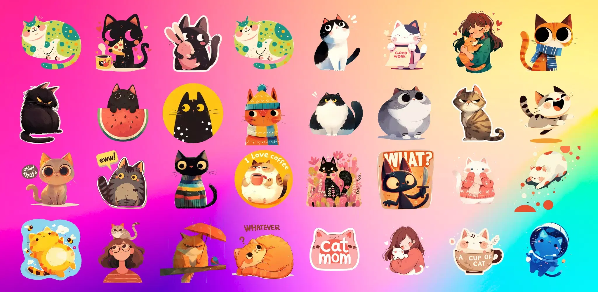 Ảnh chụp màn hình của Cat Stickers for WhatsApp