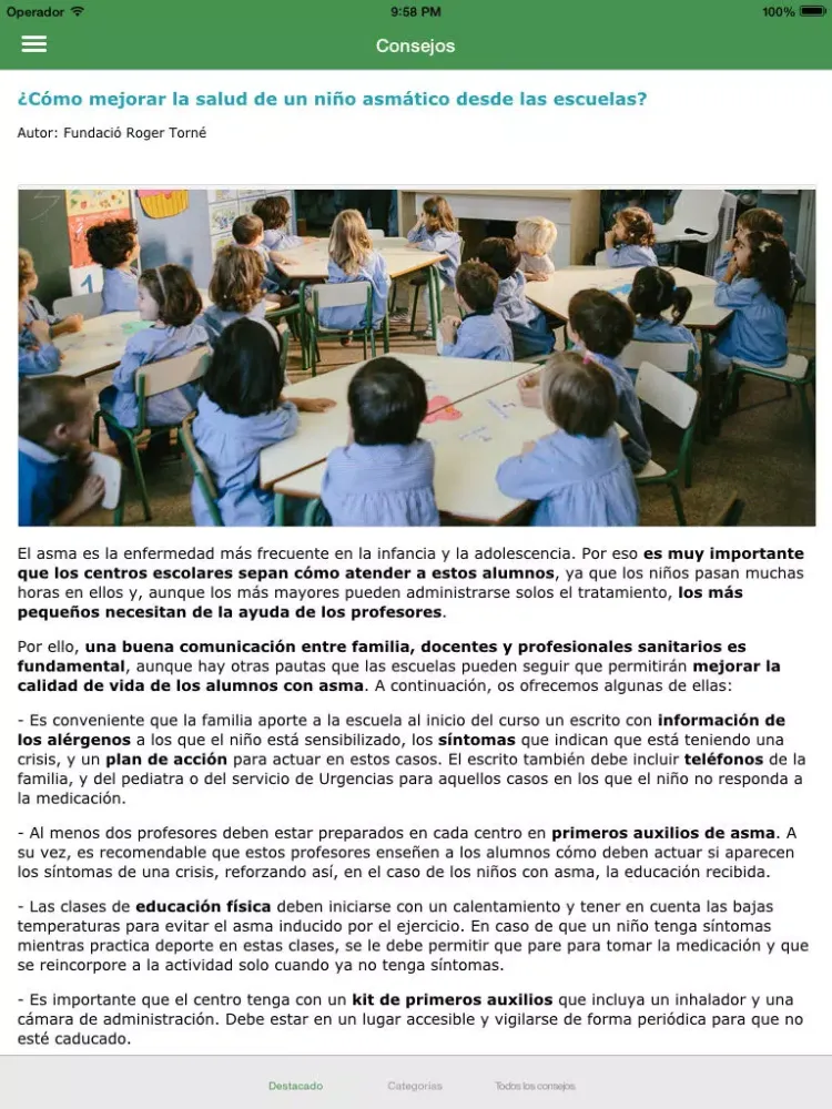 صور Inspira para padres y madres: salud infantil y medio ambiente iPad 