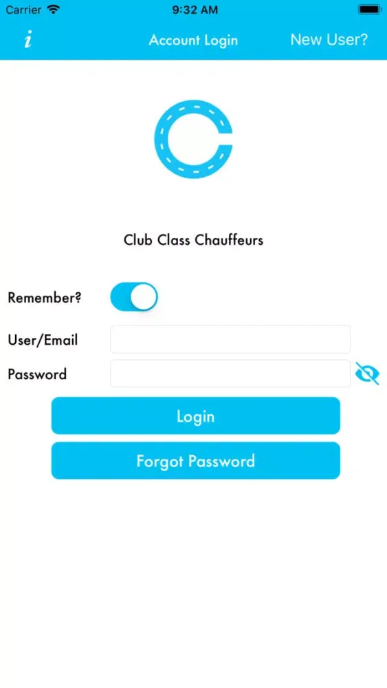 Capturas de tela do Club Class Chauffeurs