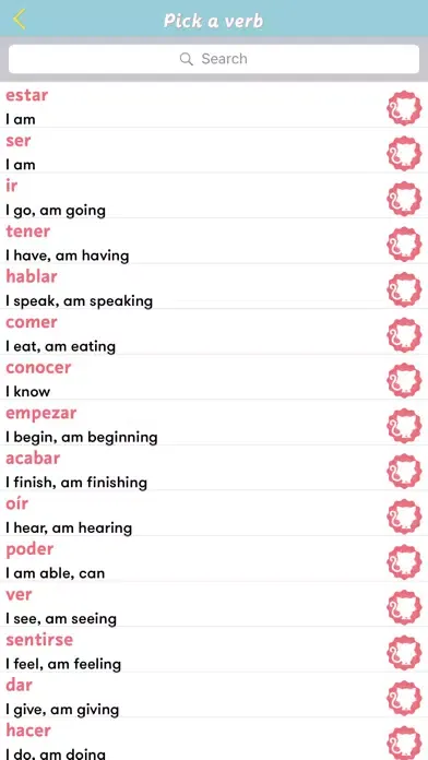 Capturas de pantalla de CatsAndVerbs-Spanish verbs