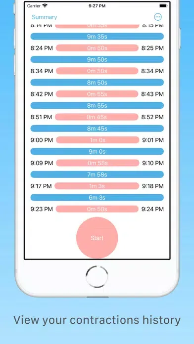 Contractions Tracker Screenshots