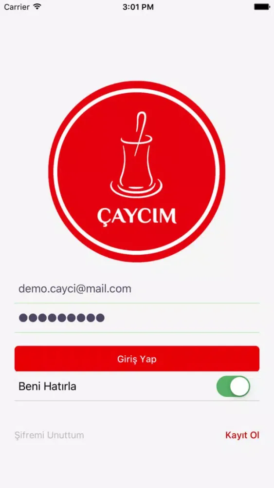 Capturas de tela do ÇAYCIM
