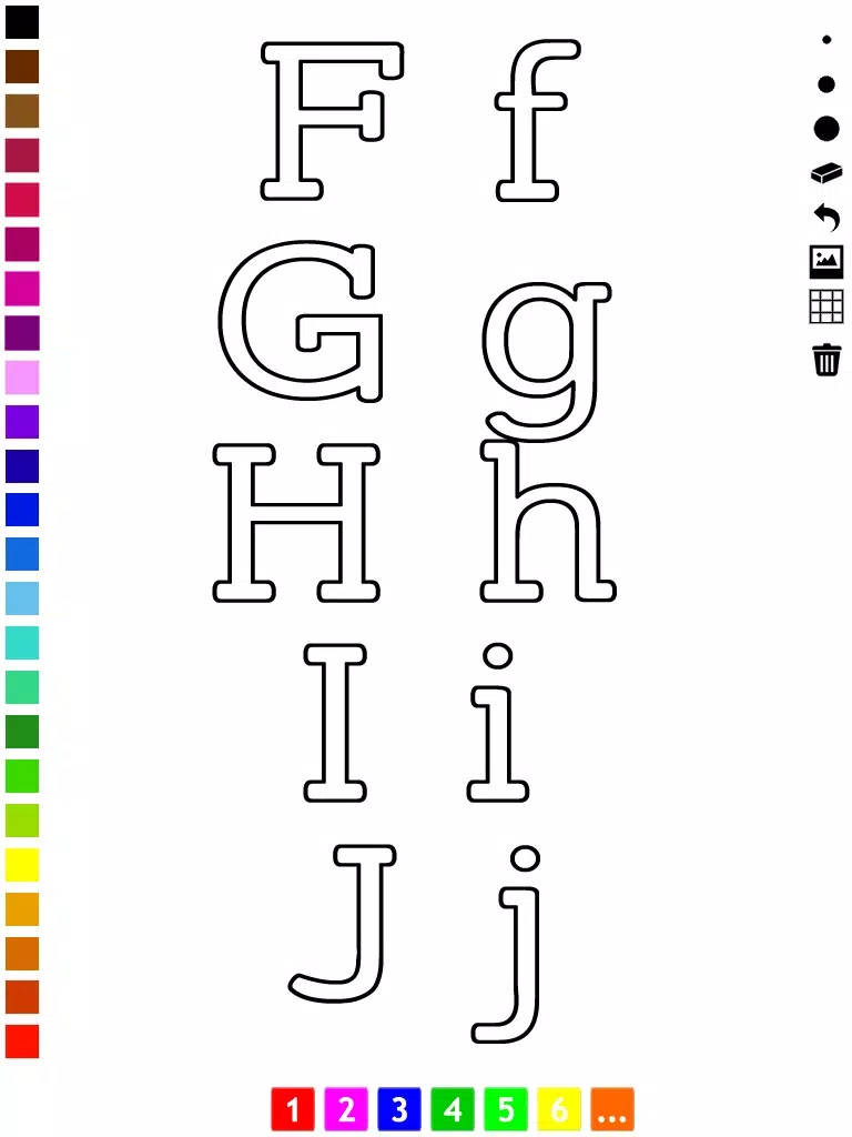 ABC Pics Coloring Book for Toddlers with the Letters of the Alphabet iPad  Screenshots