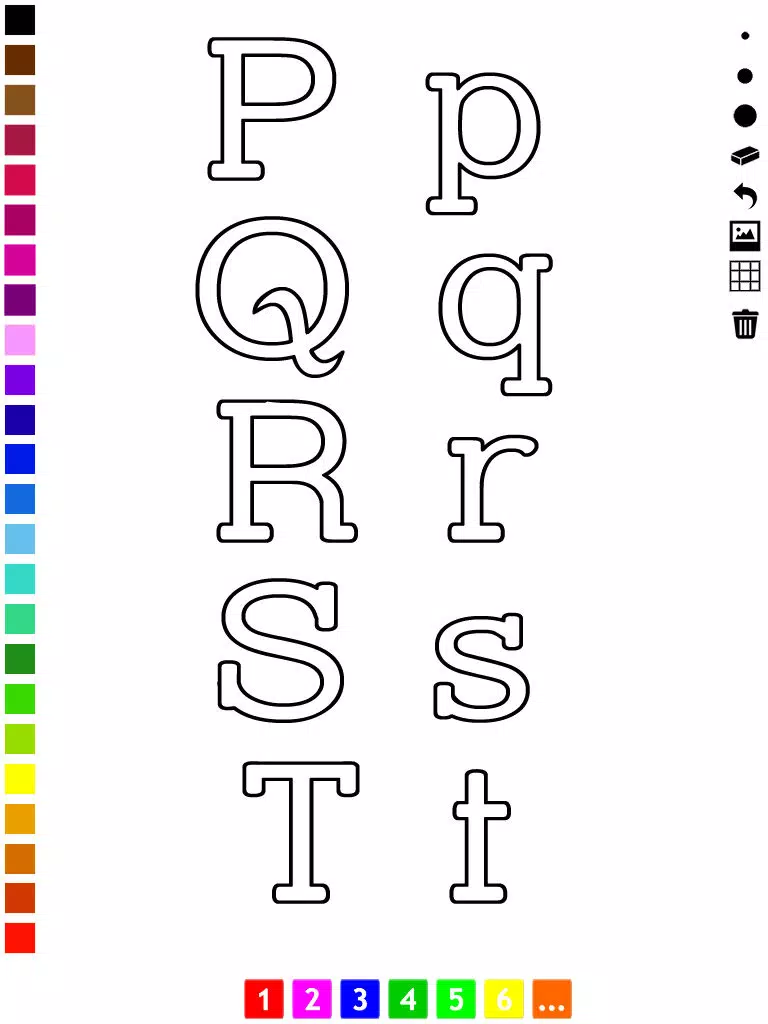 ABC Pics Coloring Book for Toddlers with the Letters of the Alphabet iPad  Screenshots