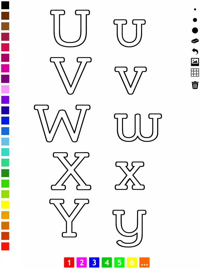 ABC Pics Coloring Book for Toddlers with the Letters of the Alphabet iPad  Screenshots