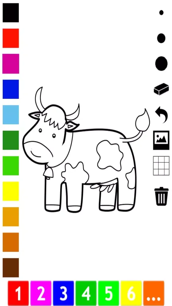 Animal Coloring Book for Children: Learn to draw and color animals like cat, cow, horse, pig, bird and rabbit स्क्रीनशॉट