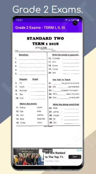 Grade 2 Exams: Term I, II, III Screenshots