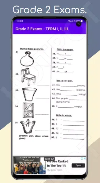 Grade 2 Exams: Term I, II, III Screenshots