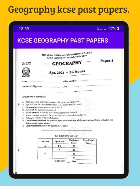 Geography Kcse past papers. Screenshots