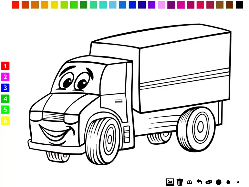 A Cars Coloring Book for Children: Learn to color a racing car, SUV, tractor, truck and more iPad Screenshots