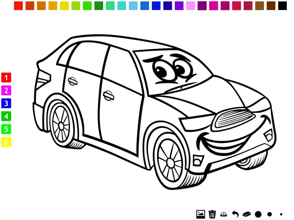 A Cars Coloring Book for Children: Learn to color a racing car, SUV, tractor, truck and more iPad Screenshots