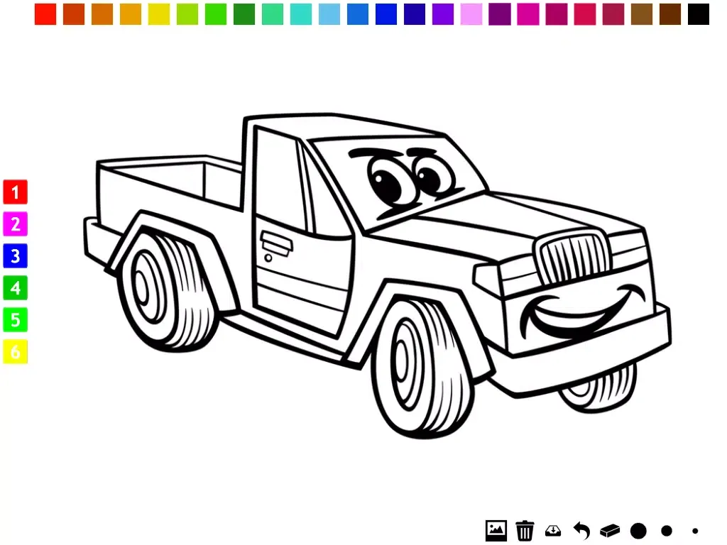 A Cars Coloring Book for Children: Learn to color a racing car, SUV, tractor, truck and more iPad Screenshots