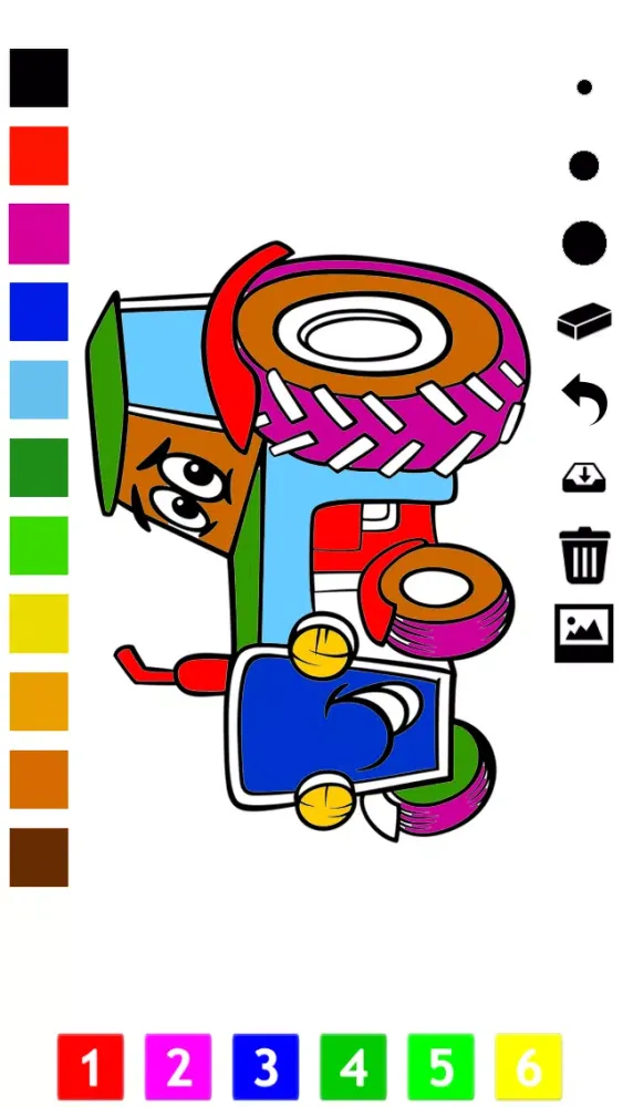 A Cars Coloring Book for Children: Learn to color a racing car, SUV, tractor, truck and more Screenshots