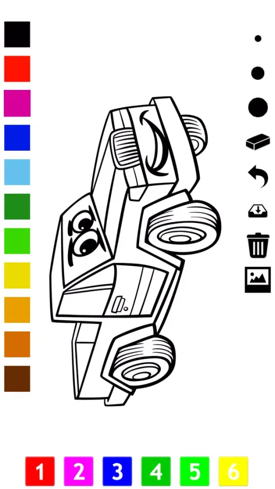 A Cars Coloring Book for Children: Learn to color a racing car, SUV, tractor, truck and more Screenshots