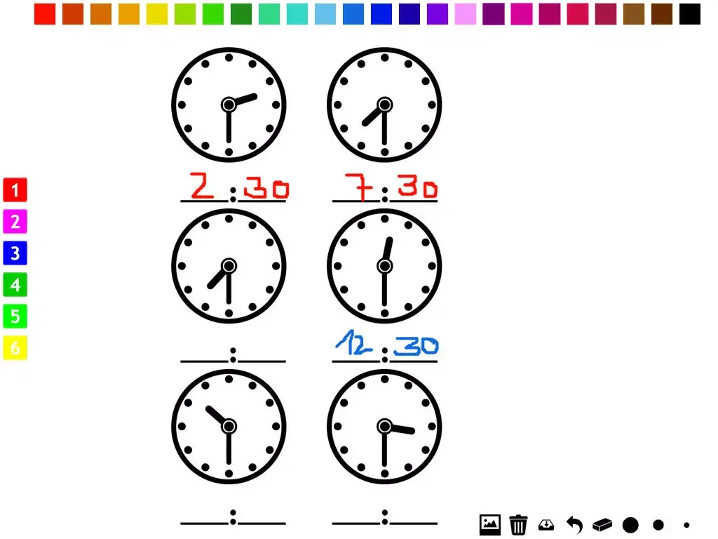 تصاویر A Clock Coloring Book for Children: Learn to Read the Time of your Watch iPad 
