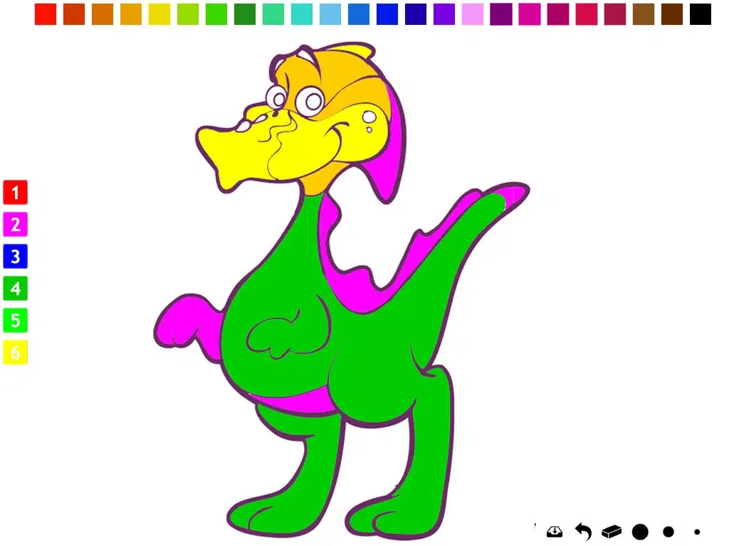 A Dinosaurs Coloring Book for Children: Learn to color with dinos iPad 应用截图