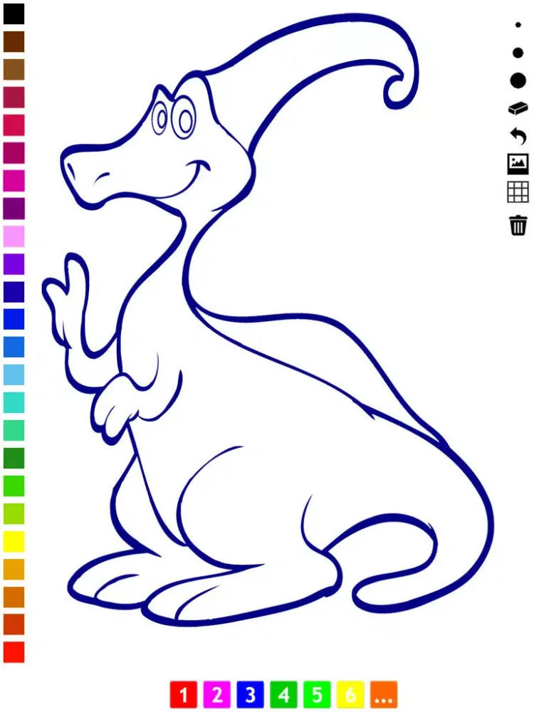 Скриншоты A Dinosaurs Coloring Book for Children: Learn to color with dinos iPad 