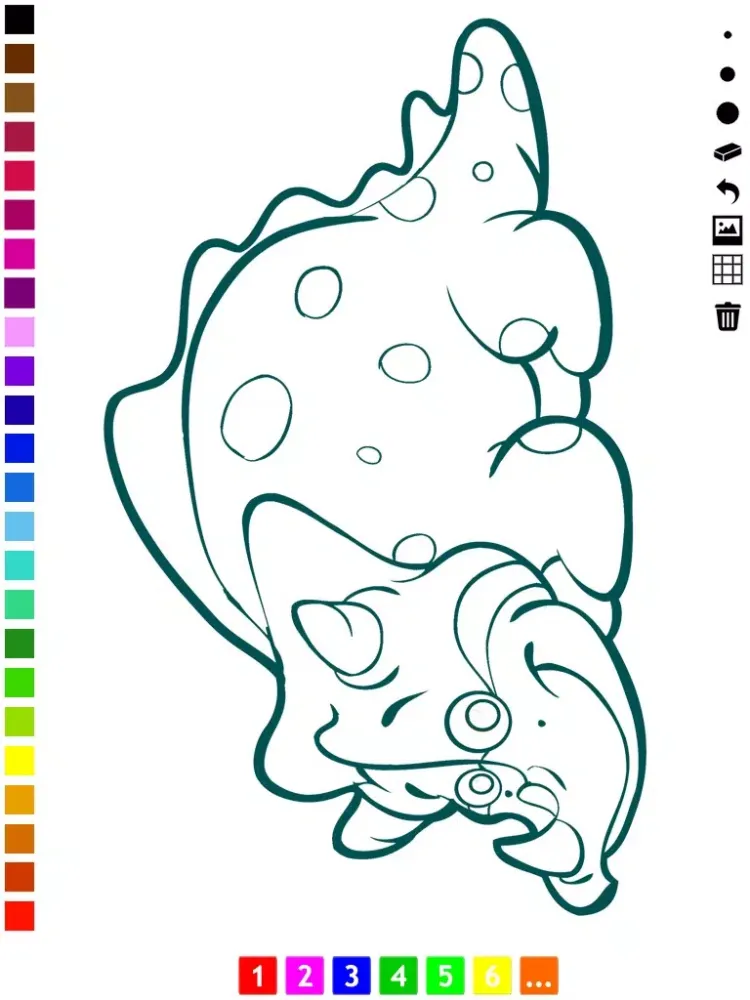 Скриншоты A Dinosaurs Coloring Book for Children: Learn to color with dinos iPad 