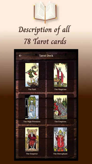 Capturas de tela do Tarot - Card of the Day