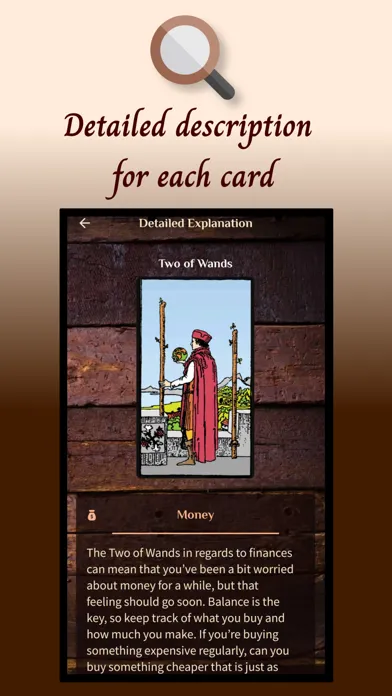 Capturas de tela do Tarot - Card of the Day