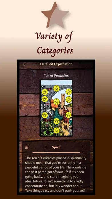 Capturas de tela do Tarot - Card of the Day