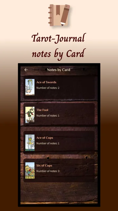 Capturas de tela do Tarot - Card of the Day