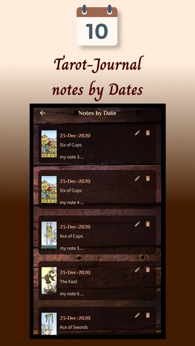 Capturas de tela do Tarot - Card of the Day