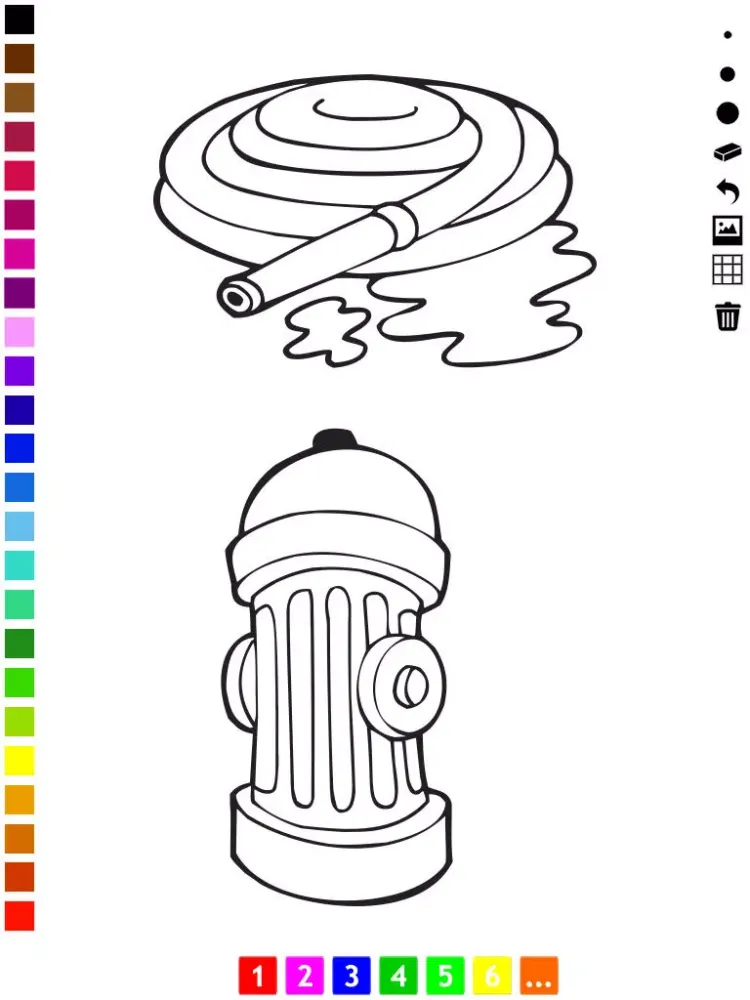 Firefighter Coloring Book for Children: Learn to color firemen, firefighters and fire-equipment iPad 應用截圖
