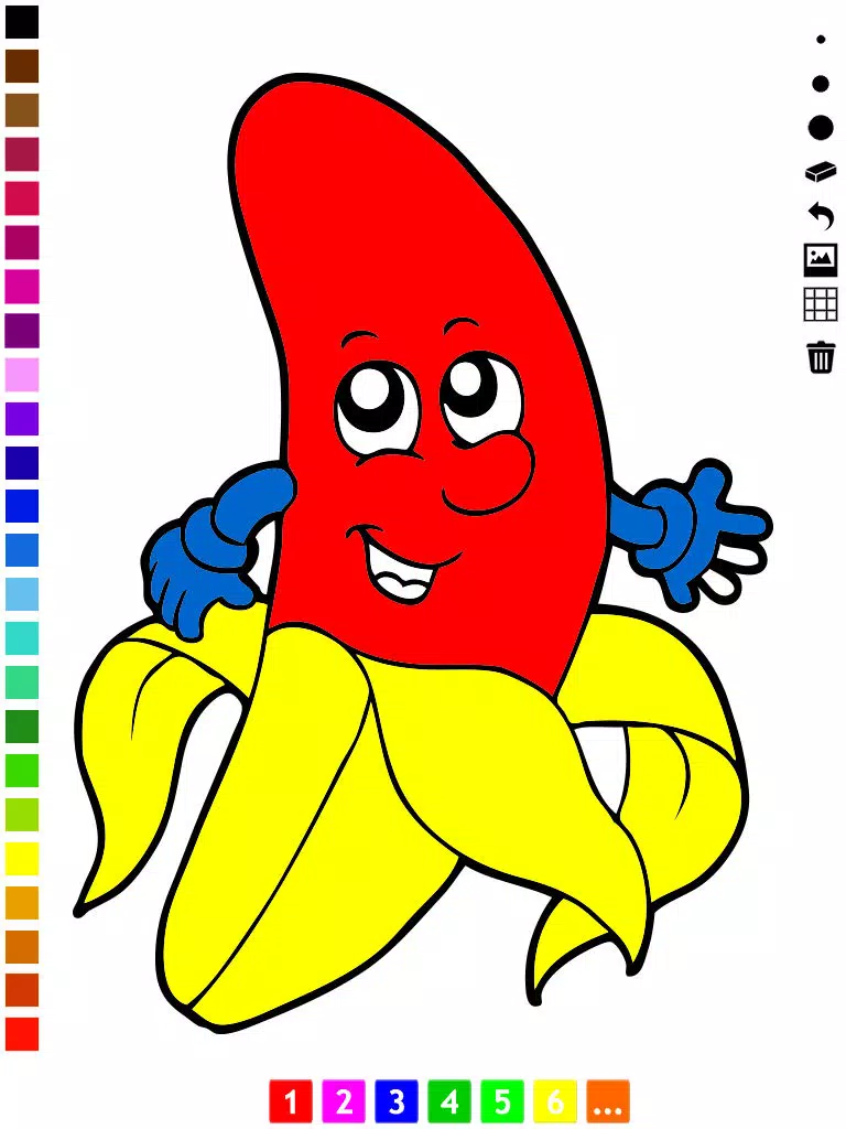 Fruit Coloring Book for Children: Learn to color the world of food, fruits and vegetables iPad  Screenshots