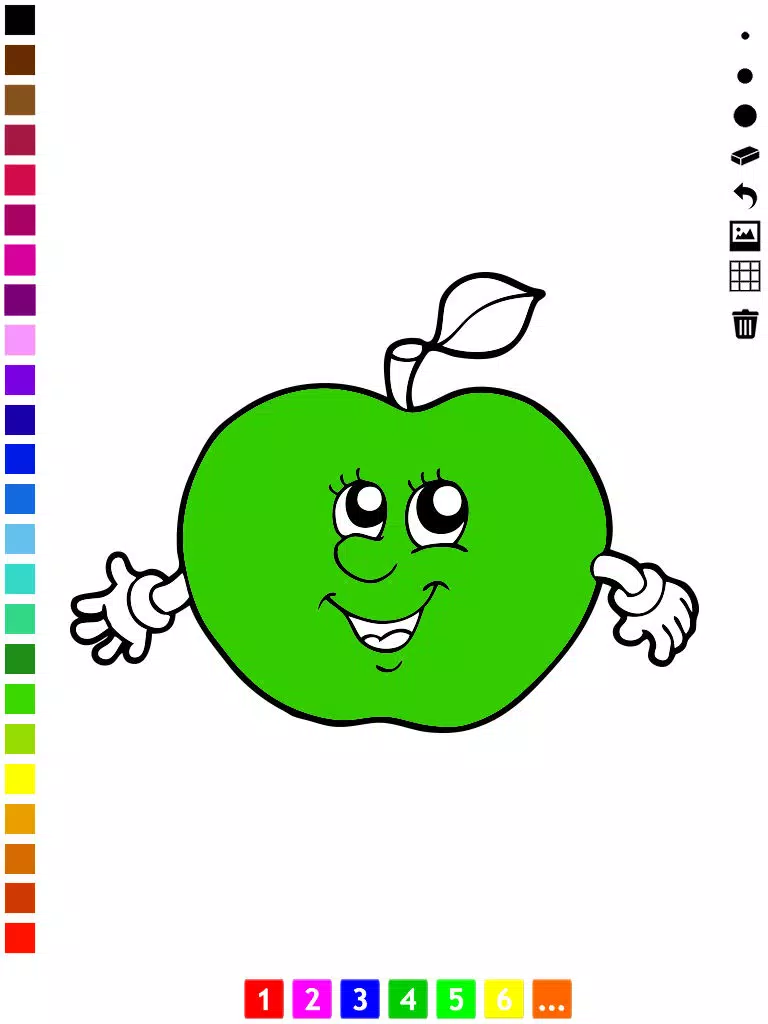 Fruit Coloring Book for Children: Learn to color the world of food, fruits and vegetables iPad  Screenshots
