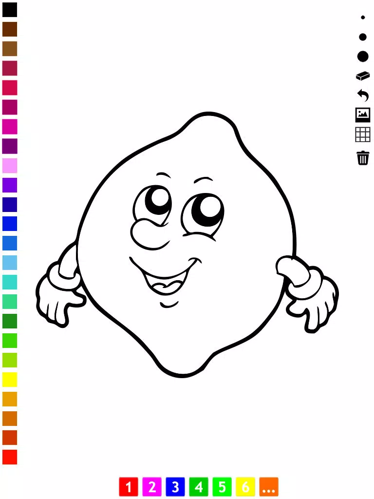 Fruit Coloring Book for Children: Learn to color the world of food, fruits and vegetables iPad  Screenshots
