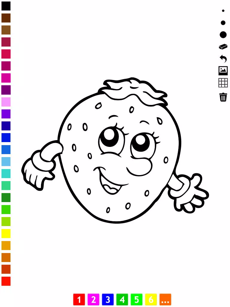 Fruit Coloring Book for Children: Learn to color the world of food, fruits and vegetables iPad  Screenshots